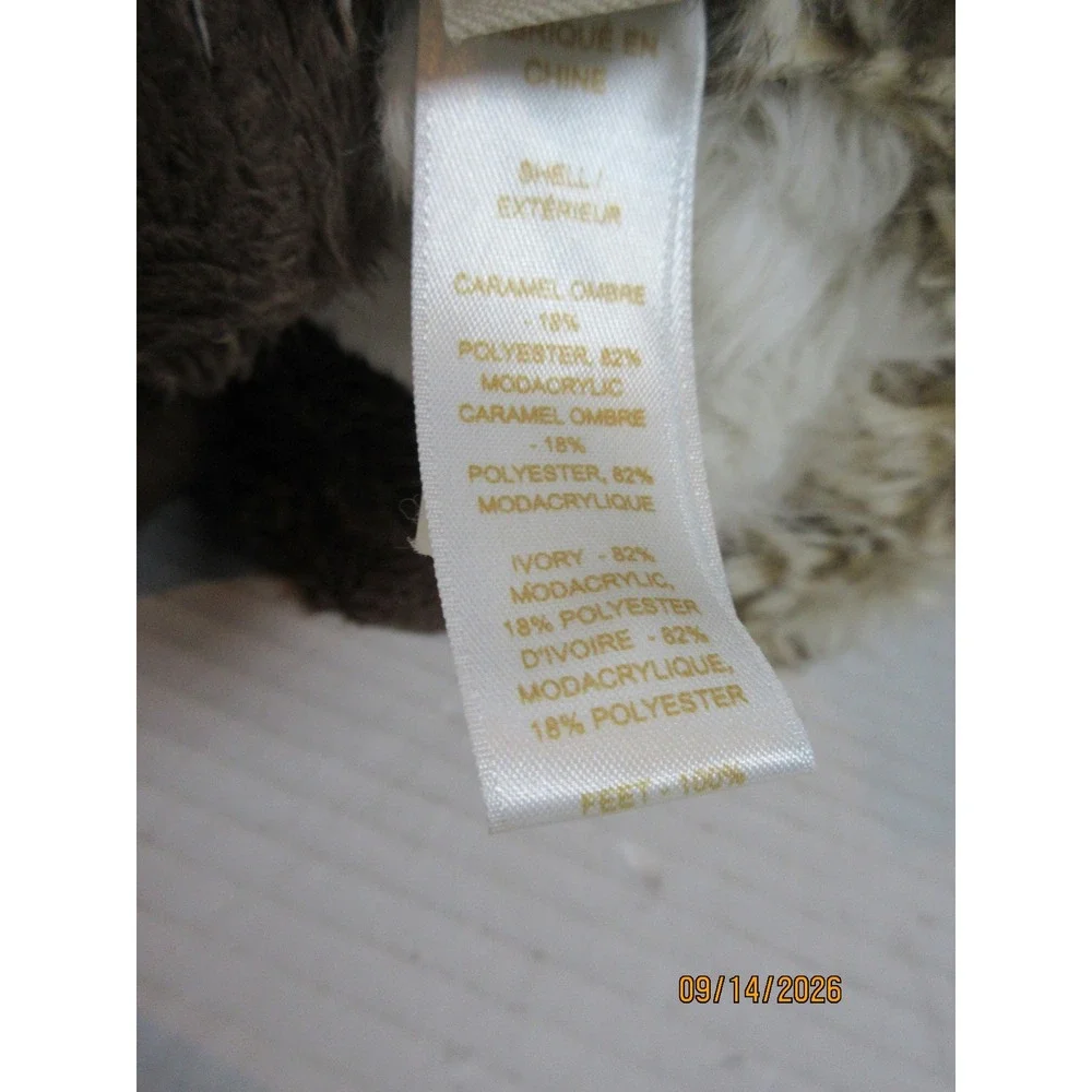 Pottery Barn Teen PBteen Faux Fur Animal Plush Caramel Ombre Speaker Non-Working